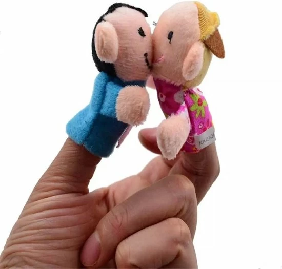 LOUZIR 6 Stuks Vingerpoppetjes Gezin - Familie Vinger Poppetjes - Finger Puppets 5 LOUZIR 6 Stuks Vingerpoppetjes Gezin - Familie Vinger Poppetjes - Finger Puppets - Afbeelding 3