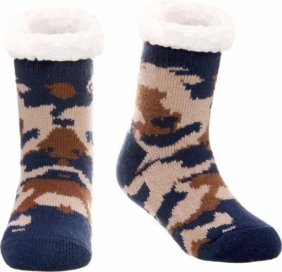 JAXY - Huissokken Dames - Verwarmde Sokken - Anti Slip Sokken - Huissokken - Bedsokken - Warme Sokken - Kerstcadeau Voor Vrouwen - Thermosokken - Dikke Sokken - Fluffy Sokken - Kerstsokken Dames En Heren - Maat 28-31 - Camo Blauw/Bruin 3 JAXY - Huissokken Dames - Verwarmde Sokken - Anti Slip Sokken - Huissokken - Bedsokken - Warme Sokken - Kerstcadeau Voor Vrouwen - Thermosokken - Dikke Sokken - Fluffy Sokken - Kerstsokken Dames En Heren - Maat 28-31 - Camo Blauw/Bruin