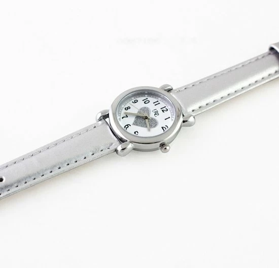 La Rosa Princesa Hart Zilver Kinderhorloge Leer - Ø 27 Mm 4 La Rosa Princesa Hart Zilver Kinderhorloge Leer - Ø 27 Mm - Afbeelding 2