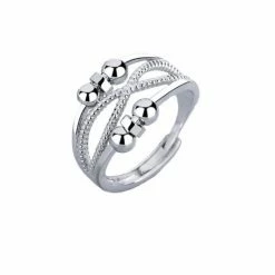 Estacks Anxiety Ring (Angst) - Stress Ring - Fidget Ring - Anxiety Ring - Infinity Silver Draaibare Ring Dames - Spinning Ring - Spinner Ring - One Size