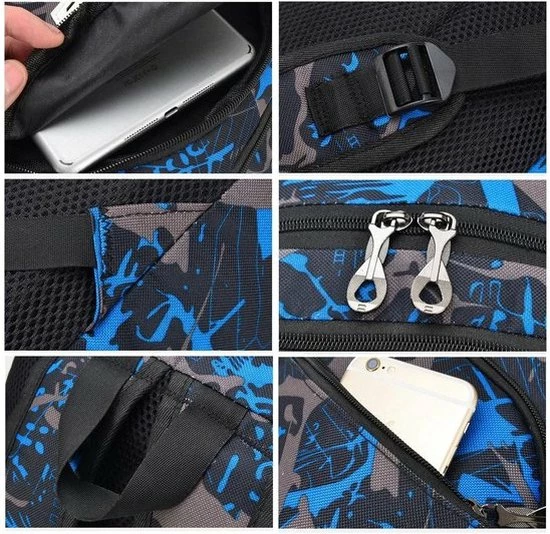 Merkloos 3-delige Rugzak Set - Camouflage Rood - Schooltas - Rugzak Kind - Back To School - Rugtas & Schoudertas & Etui 6 Merkloos 3-delige Rugzak Set - Camouflage Rood - Schooltas - Rugzak Kind - Back To School - Rugtas & Schoudertas & Etui - Afbeelding 4