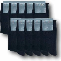 Bonanza 10 Paar Basic Kindersokken - Naadloos - Zwart - Maat 35-38 -Nike winkel 550x534 9