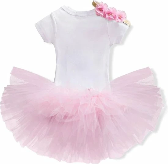 NNJXD 3 In 1 Set Cakesmash Outfit Meisje - Eerste Verjaardag Eenhoorn Jurk Set - Babykleding - Roze Unicorn - 1 Jaar 4 NNJXD 3 In 1 Set Cakesmash Outfit Meisje - Eerste Verjaardag Eenhoorn Jurk Set - Babykleding - Roze Unicorn - 1 Jaar - Afbeelding 2