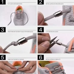 Merkloos Schoenveter Veters Met Draaisluiting Elastisch Rond / Volwassenen / Kinderen/ Unisex Wit -Nike winkel 550x539 4