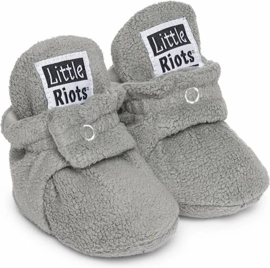 Little Riots - Babyslofjes - Antislip - Fleece Stepper - Grijs - Slofjes Voor Je Baby, Dreumes En Peuter Voor Jongens En Meisjes - 6-12 Maanden (11,5cm) - Schoenmaat 18-19 4 Little Riots - Babyslofjes - Antislip - Fleece Stepper - Grijs - Slofjes Voor Je Baby, Dreumes En Peuter Voor Jongens En Meisjes - 6-12 Maanden (11,5cm) - Schoenmaat 18-19 - Afbeelding 2
