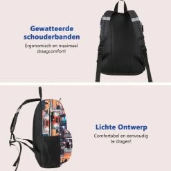 Cabin Max CabinMax Rugzak - Rugtas - Schooltas - Emoji - A4 Formaat - Lichtgewicht -Nike winkel 550x548 4