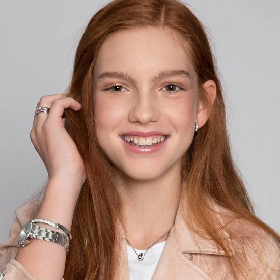 Lucardi Oorbellen - Stalen Kinderoorbellen Wit Kristal 4 Lucardi Oorbellen - Stalen Kinderoorbellen Wit Kristal - Afbeelding 2