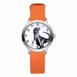 Dinosaurus Horloge | Oranje | Nylon | Ø 30 Mm | Fashion Favorite
