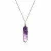 Kasey Amethist In Crystal Wrap Aan Zilverkleurige Ketting - Amethist Hanger