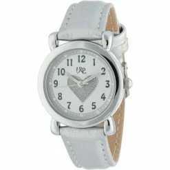 La Rosa Princesa Hart Zilver Kinderhorloge Leer - Ø 27 Mm