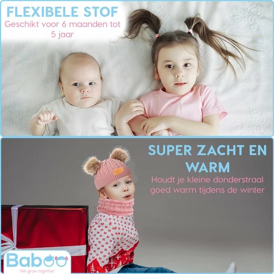Baboo Baby Muts & Sjaal - Baby Kleding Jongens En Meisjes - Winter Kinderkleding - 0 Tot 2 Jaar - Onesize - Wit 4 Baboo Baby Muts & Sjaal - Baby Kleding Jongens En Meisjes - Winter Kinderkleding - 0 Tot 2 Jaar - Onesize - Wit - Afbeelding 2