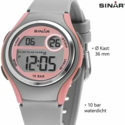 Sinar XE-64-9 Digitaal Horloge 36 Mm 100 Meter Grijs/ Roze -Nike winkel 550x550 48