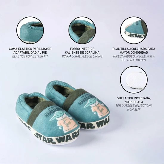 Star Wars The Mandalorian Sloffen - Baby Yoda 8 Star Wars The Mandalorian Sloffen - Baby Yoda - Afbeelding 6