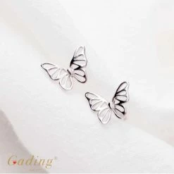 Gading® Oorknopjes Zilveren Meisje Dames - Oorknoppen - 11mm - 8mm - Vlinder - Zilver 925 -Nike winkel 550x550 52