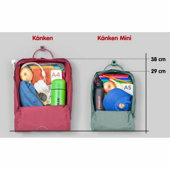 Fjallraven Fjällräven Kånken Mini Unisex Rugzak - Ox Red 5 Fjallraven Fjällräven Kånken Mini Unisex Rugzak - Ox Red - Afbeelding 3