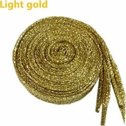 Go Go Gadget Glitter Schoenveters | Plat | 1 Paar | 110 Cm | Goud