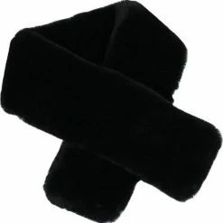 Merkloos Pluchen Kindersjaal Meisjes Sjaal Zwart - 4-12 Jaar