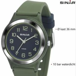 Sinar Analoog Horloge 36 Mm 100 Meter Groen/ Blauw XB-48-3 -Nike winkel 550x560 3