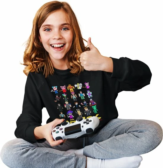 Awdis Jongens Meisjes Sweater Trui Roblox - Zwart - Maat 140 (L) 4 Awdis Jongens Meisjes Sweater Trui Roblox - Zwart - Maat 140 (L) - Afbeelding 2