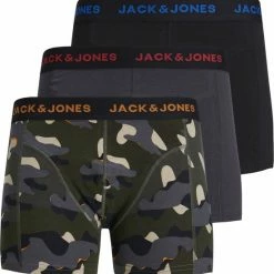 JACK & JONES JUNIOR JACK&JONES JUNIOR JACCRAMP CAMO TRUNKS 3 PACK JNR Jongens Onderbroek - Maat 164