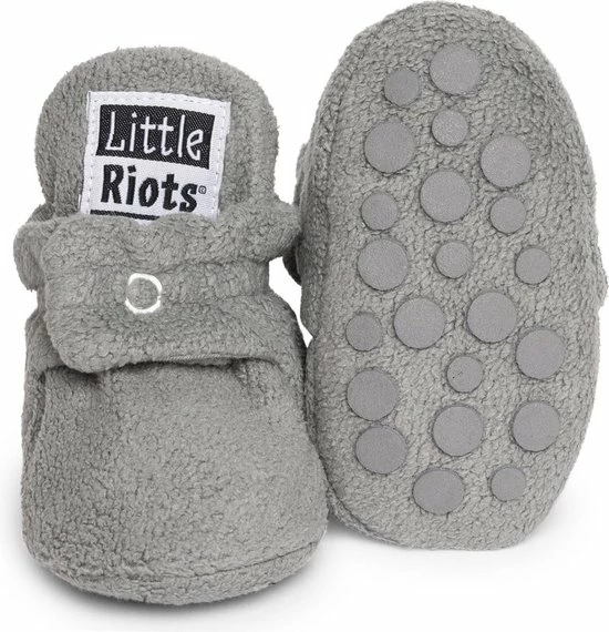 Little Riots - Babyslofjes - Antislip - Fleece Stepper - Grijs - Slofjes Voor Je Baby, Dreumes En Peuter Voor Jongens En Meisjes - 6-12 Maanden (11,5cm) - Schoenmaat 18-19 3 Little Riots - Babyslofjes - Antislip - Fleece Stepper - Grijs - Slofjes Voor Je Baby, Dreumes En Peuter Voor Jongens En Meisjes - 6-12 Maanden (11,5cm) - Schoenmaat 18-19