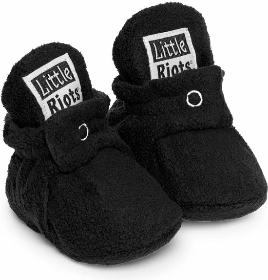Little Riots - Babyslofjes - Antislip - Fleece Stepper - Zwart - Slofjes Voor Je Baby, Dreumes En Peuter Voor Jongens En Meisjes - 24-36 Maanden (15,5cm) - Schoenmaat 24-25 4 Little Riots - Babyslofjes - Antislip - Fleece Stepper - Zwart - Slofjes Voor Je Baby, Dreumes En Peuter Voor Jongens En Meisjes - 24-36 Maanden (15,5cm) - Schoenmaat 24-25 - Afbeelding 2