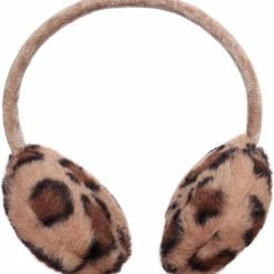 Lajetti Oorwarmer Meisje Panterprint - Fluffy Oorwarmers Kinderen Bruin 8-12 Jaar