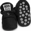 Little Riots - Babyslofjes - Antislip - Fleece Stepper - Zwart - Slofjes Voor Je Baby, Dreumes En Peuter Voor Jongens En Meisjes - 24-36 Maanden (15,5cm) - Schoenmaat 24-25