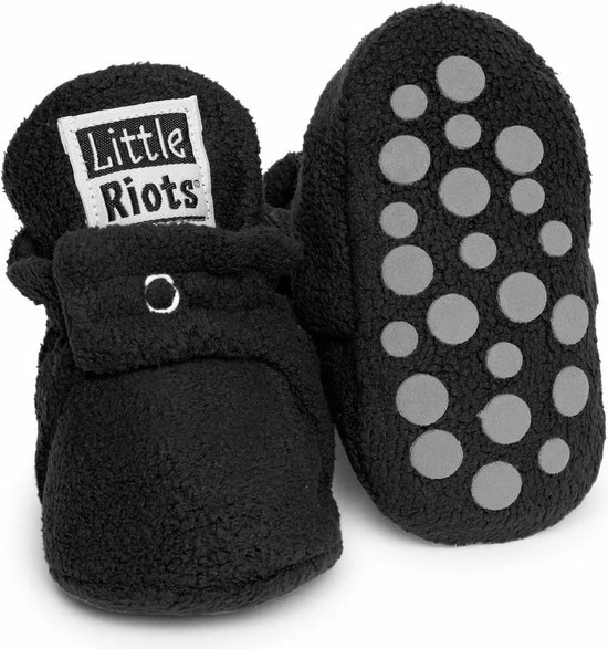 Little Riots - Babyslofjes - Antislip - Fleece Stepper - Zwart - Slofjes Voor Je Baby, Dreumes En Peuter Voor Jongens En Meisjes - 24-36 Maanden (15,5cm) - Schoenmaat 24-25 3 Little Riots - Babyslofjes - Antislip - Fleece Stepper - Zwart - Slofjes Voor Je Baby, Dreumes En Peuter Voor Jongens En Meisjes - 24-36 Maanden (15,5cm) - Schoenmaat 24-25