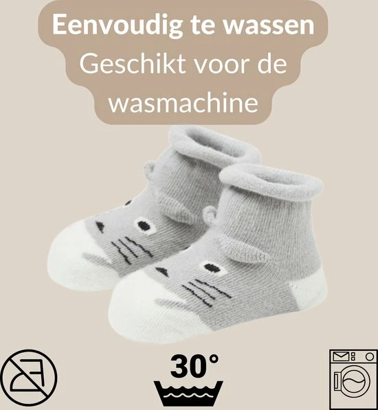 Merkloos Babysokken - Poesje - Katoen - Antislip - 0-12 Maanden - Babysokjes - Baby Slofjes - Kraamcadeau - Baby Cadeau 4 Merkloos Babysokken - Poesje - Katoen - Antislip - 0-12 Maanden - Babysokjes - Baby Slofjes - Kraamcadeau - Baby Cadeau - Afbeelding 2