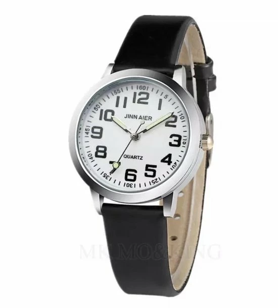 12Getit Kinderhorloge Met Zwarte Cijfers En Zwart Leer Bandje 3 12Getit Kinderhorloge Met Zwarte Cijfers En Zwart Leer Bandje