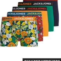 JACK & JONES JUNIOR JACK&JONES JUNIOR JACMEXICAN SKULLS TRUNKS 5 PACK JNR Jongens Onderbroek - Maat 152