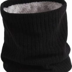 Colsjaal Rib Zwart | Teddy Voering | Fashion Favorite