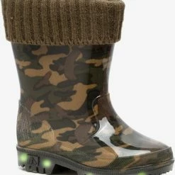 Mountain Peak Kinder Regenlaarzen Met Lichtjes - Groen - Maat 23