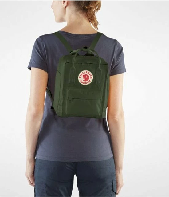Fjallraven Fjällräven Kånken Mini Unisex Rugzak - Forest Green 12 Fjallraven Fjällräven Kånken Mini Unisex Rugzak - Forest Green - Afbeelding 10
