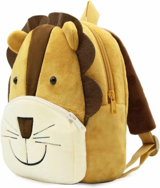KidCollection Rugzak – Schooltas - Kinderen – Leeuw – Pluche – Bruin - Peuters – Kleuters – Jongens – Meisjes – 4 KidCollection Rugzak – Schooltas - Kinderen – Leeuw – Pluche – Bruin - Peuters – Kleuters – Jongens – Meisjes – - Afbeelding 2