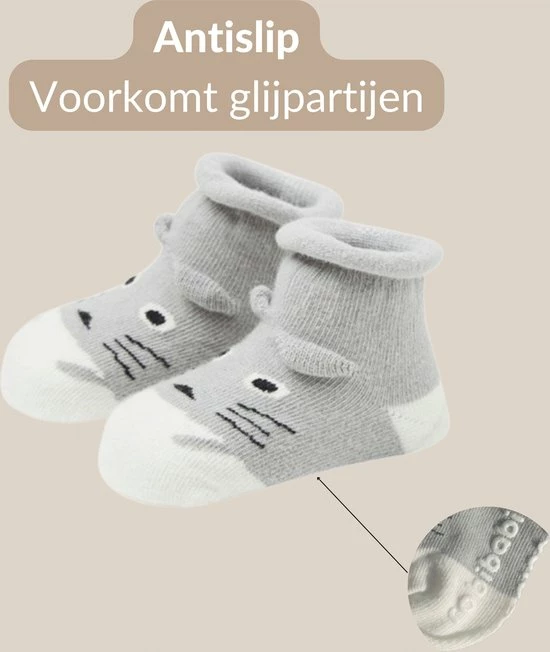 Merkloos Babysokken - Poesje - Katoen - Antislip - 0-12 Maanden - Babysokjes - Baby Slofjes - Kraamcadeau - Baby Cadeau 6 Merkloos Babysokken - Poesje - Katoen - Antislip - 0-12 Maanden - Babysokjes - Baby Slofjes - Kraamcadeau - Baby Cadeau - Afbeelding 4