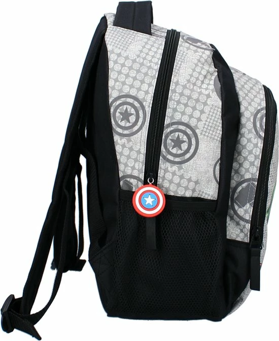 Rugzak - Avengers - Safety Shield - Superhelden - Grijs - Zwart 5 Rugzak - Avengers - Safety Shield - Superhelden - Grijs - Zwart - Afbeelding 3