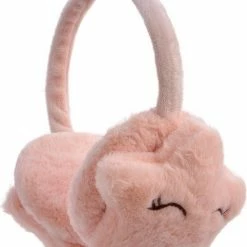 Clayre & Eef Melady Oorwarmers Kinderen Roze Polyester Oorwarmers Meisje