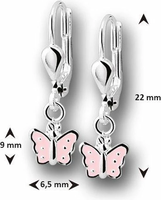 Yep! Oorhangers Vlinder Brisur Haak 20 Mm - Zilver 5 Yep! Oorhangers Vlinder Brisur Haak 20 Mm - Zilver - Afbeelding 3