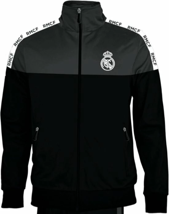 Real Madrid CF Real Madrid Trainingspak KIDS - 12 Jaar (152) - Zwart/grijs 4 Real Madrid CF Real Madrid Trainingspak KIDS - 12 Jaar (152) - Zwart/grijs - Afbeelding 2