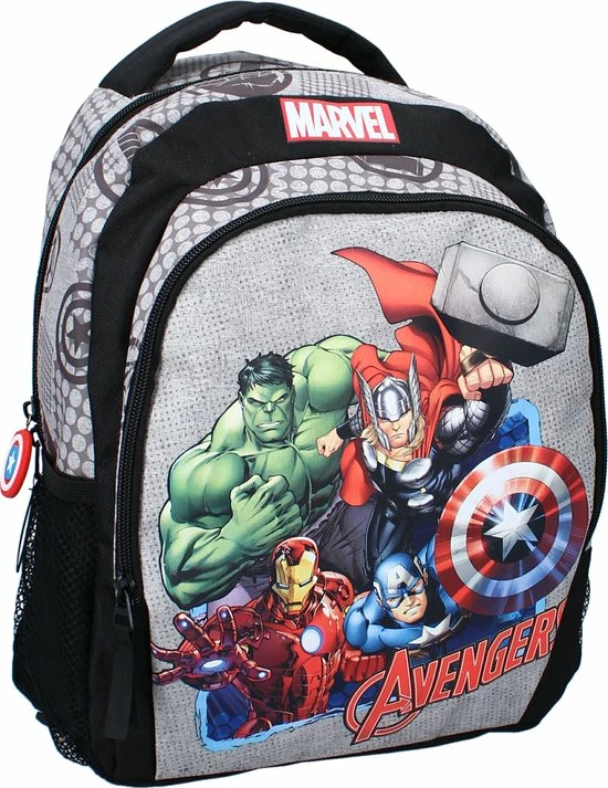 Rugzak - Avengers - Safety Shield - Superhelden - Grijs - Zwart 10 Rugzak - Avengers - Safety Shield - Superhelden - Grijs - Zwart - Afbeelding 8
