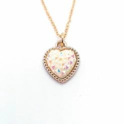 Ketting Meisje- Hartje- Diamant- Wit- Goud- Kind- LiLaLove