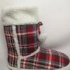 7and7 Sloffen - Pantoffels - Gevoerd Met Teddy - Maat 36/37 - Rood - Ruit - Rubberen Zool - Heerlijk Warm - Dames - Kind - Kado Tip - Sint - Kerst