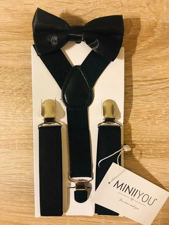 MINIIYOU - Set Jongens Bretel En Vlinderstrik - 1 T/m 5 Jaar - Zwart 4 MINIIYOU - Set Jongens Bretel En Vlinderstrik - 1 T/m 5 Jaar - Zwart - Afbeelding 2