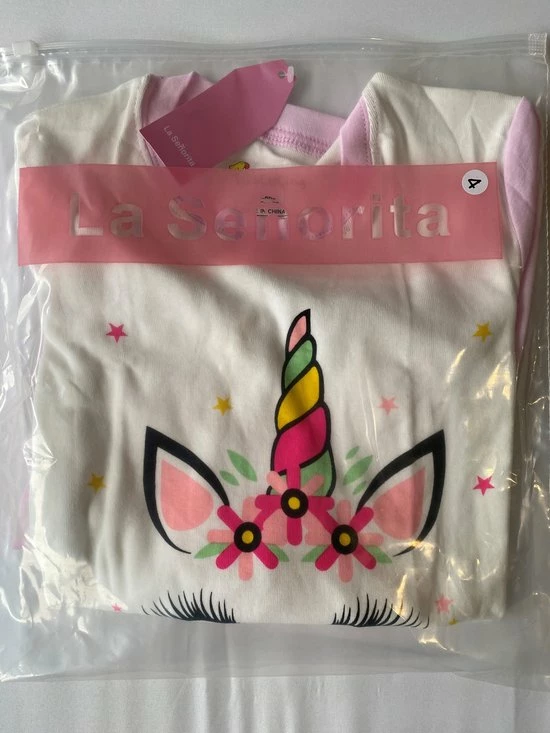La Señorita Eenhoorn Pyjama Roze Maat 110-116 (5-6 Jaar) Unicorn Pyjama Jurk Prinses + Eenhoorn Ketting 7 La Señorita Eenhoorn Pyjama Roze Maat 110-116 (5-6 Jaar) Unicorn Pyjama Jurk Prinses + Eenhoorn Ketting - Afbeelding 5