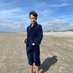 Relax Company Kinderbadjas - Donkerblauw - Fleece - Meisjes & Jongens - Ochtendjas- Maat 152/158 -Nike winkel 550x733 64