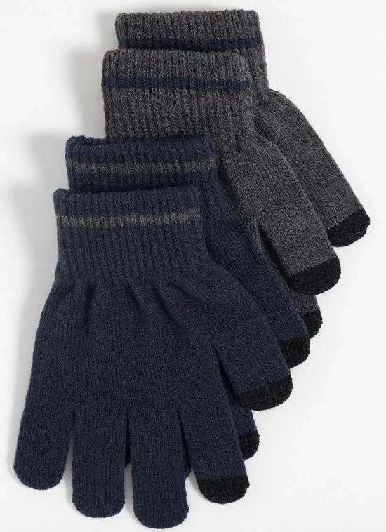 WE Fashion Jongens Fijngebreide Handschoenen, 2-pack 3 WE Fashion Jongens Fijngebreide Handschoenen, 2-pack