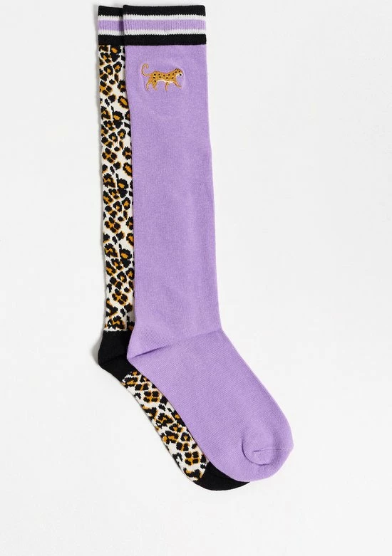 WE Fashion Meisjes Kniekousen, 2-pack - Maat 35-38 4 WE Fashion Meisjes Kniekousen, 2-pack - Maat 35-38 - Afbeelding 2