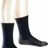 FALKE TK2 Wandelsokken Warm Winter Zacht Thermisch Ademend Anti-blaar Antizweet Zonder Motief Met Elastische Boord Merinowol Blauw Unisex Sportsokken - Maat 35-38